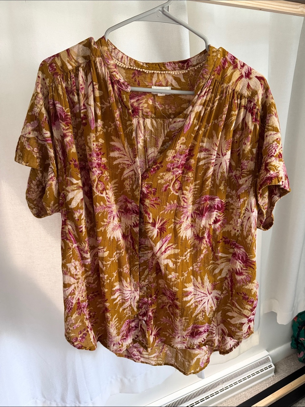 Anthropologie Floral Printed Blouse